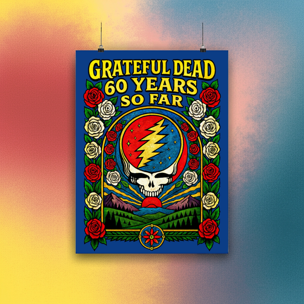 GRATEFUL DEAD “60 YEARS” COMMEMORATION POSTER