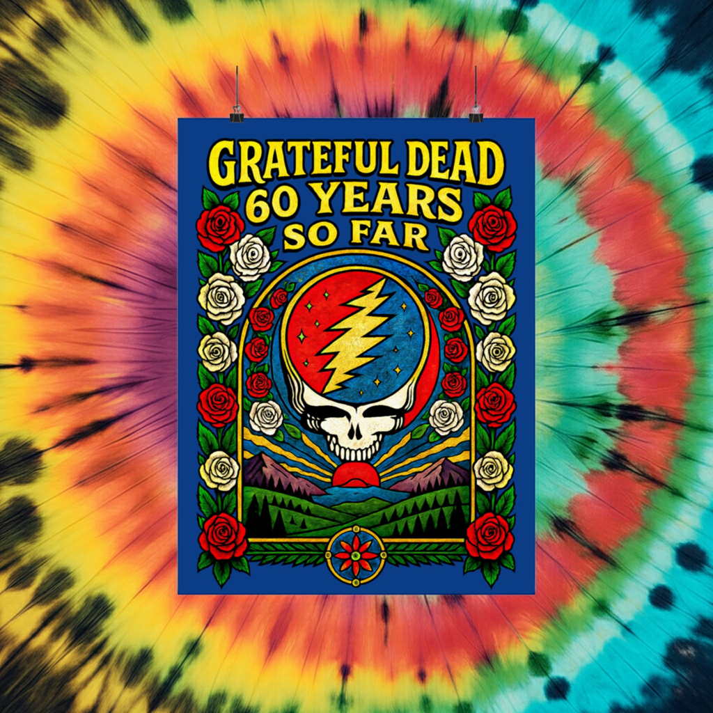 GRATEFUL DEAD “60 YEARS” COMMEMORATION POSTER