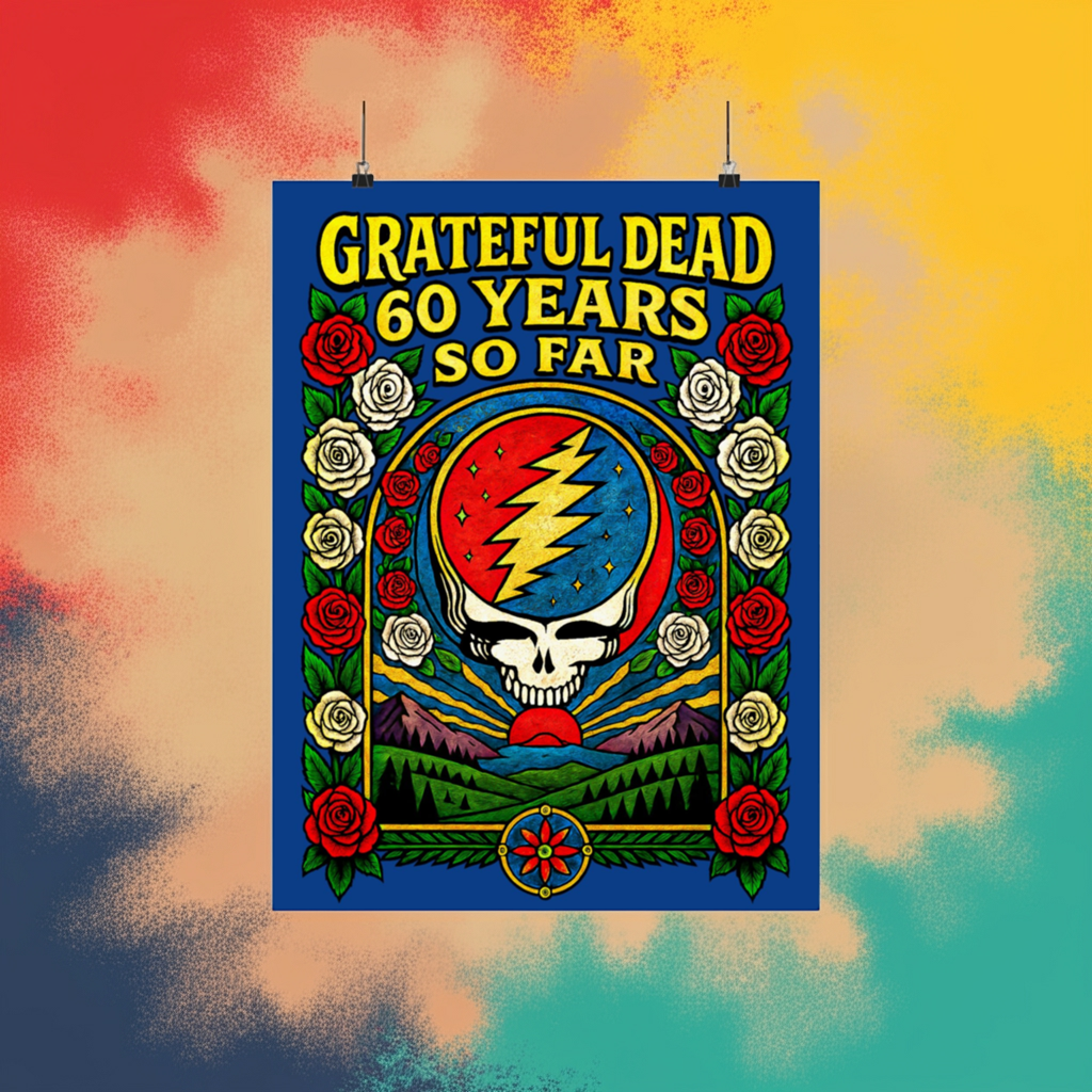 GRATEFUL DEAD “60 YEARS” COMMEMORATION POSTER