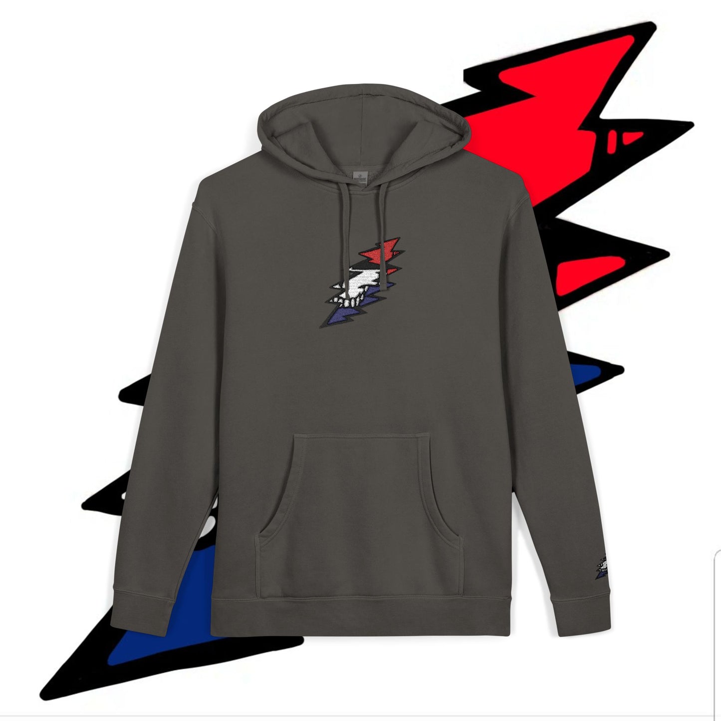 STEALIE BOLT EMBROIDERED PIGMENT DYED HOODIE