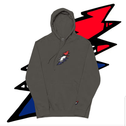 STEALIE BOLT EMBROIDERED PIGMENT DYED HOODIE