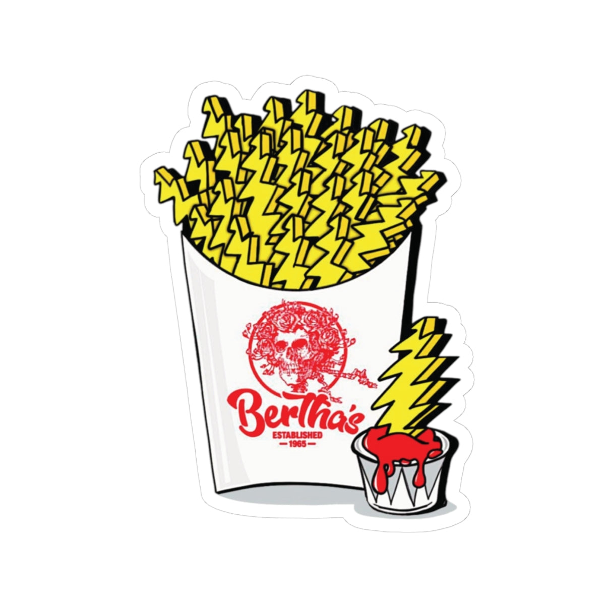 “BERTHA FRIES” STICKER