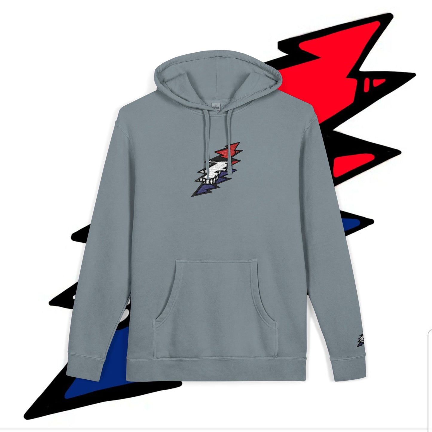 STEALIE BOLT EMBROIDERED PIGMENT DYED HOODIE