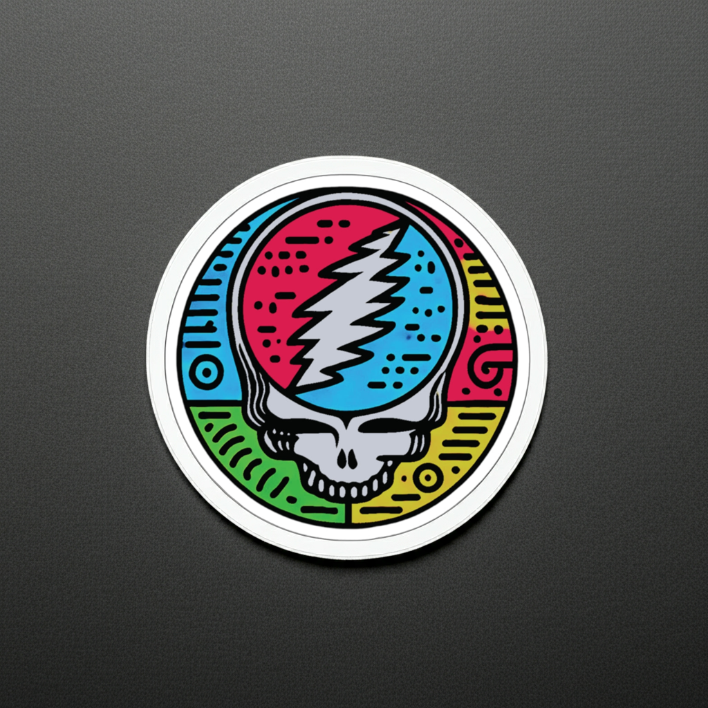 NEON HARING STEALIE STICKER