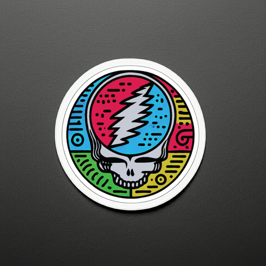 NEON HARING STEALIE STICKER
