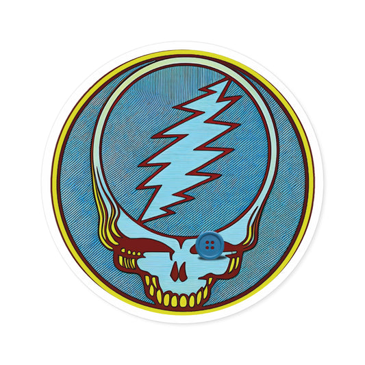 BLUE DENIM BOLT STEALIE STICKER