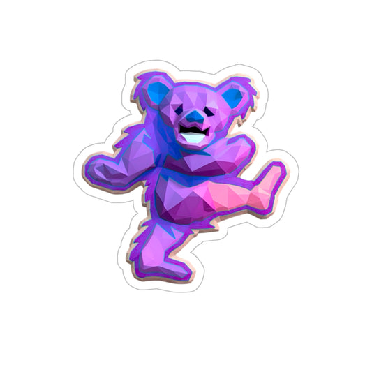 GEOMETRIC DANCING BEAR STICKER