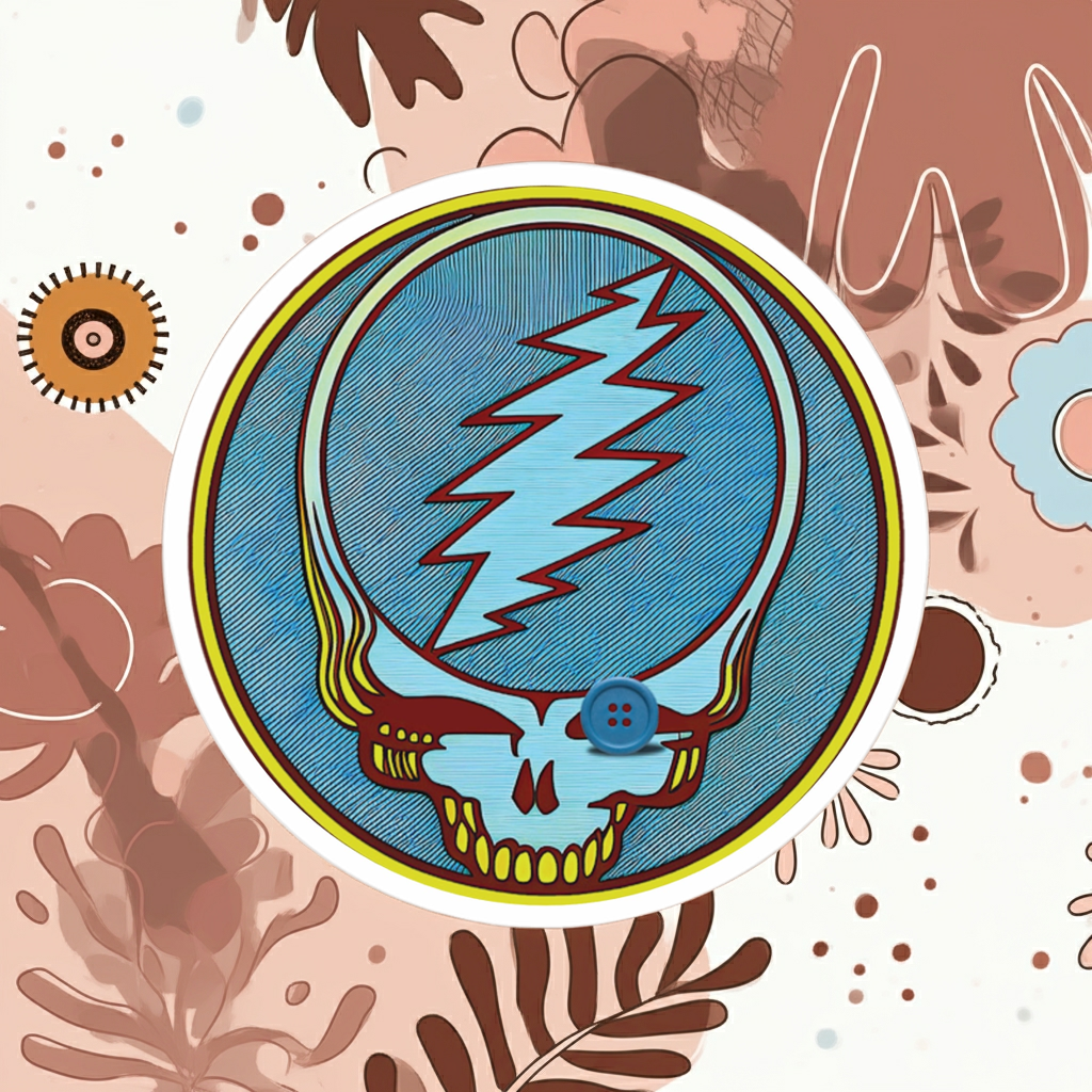BLUE DENIM BOLT STEALIE STICKER