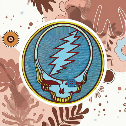 BLUE DENIM BOLT STEALIE STICKER