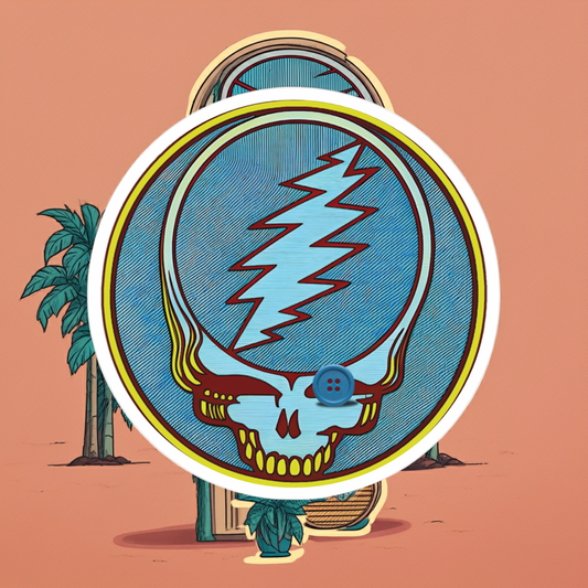 BLUE DENIM BOLT STEALIE STICKER